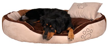 Лежак для собак Bonzo, искуственная замша, коричневый/бежевый, Trixie 60 x 50см., 120 x 80см.