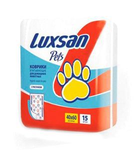 Впитывающие коврики для собак и кошек Luxsan, 40х60 см, 15 шт
