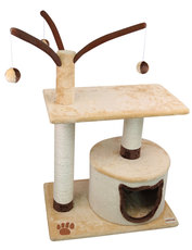 Дом-когтеточка для кошек Dezzie Сакраменто, 56 х 38 х 74 см, сизаль, дерево
