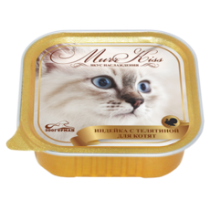 Консервированный корм для котят МуррКисс индейка с телятиной для котят, 100 гр.