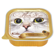 Консервированный корм для взрослых кошек МуррКисс  ягненок с печенью, 100 гр.