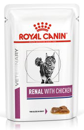  Royal Canin Renal with Chicken Роял Канин Ренал корм для кошек при почечной недостаточности кусочки в желе с курицей 85 г 1 шт.