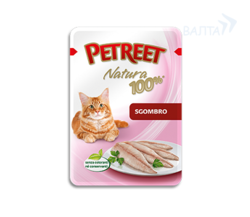 Консервированный корм для взрослых кошек Petreet макрель