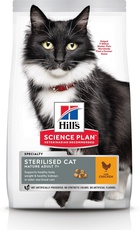 Сухой корм для пожилых кастрированных котов и кошек Hills Science Plan Sterilized Cat Mature Adult Chicken