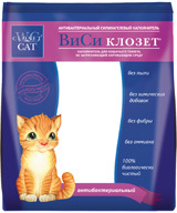 Наполнитель для кошачьего туалета Wc Closet антибактериальный, силикагелевый 3,8 л