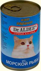 Консервированный корм для взрослых кошек Cat Garant кусочки в желе с рыбой  800 г  6 шт