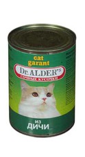 Консервированный корм для взрослых кошек Cat Garant кусочки в желе с дичью 400 г 12 шт
