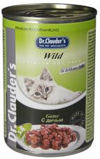 Консервированный корм для взрослых кошек Dr. Cluaders с дичью 415 г 20 шт