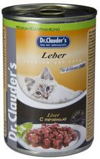Консервированный корм для взрослых кошек Dr. Cluaders с печенью 415 г 20 шт
