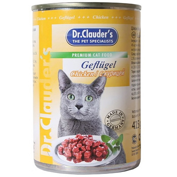Консервированный корм для взрослых кошек Dr. Cluaders с курицей 415 г 20 шт