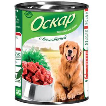 Консервированный корм для взрослых кошек Оскар мясные кусочки 750 г