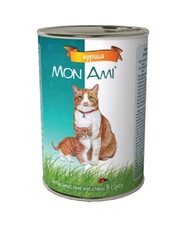 Консервированный корм для взрослых кошек МонАми с курицей