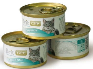 Консервированный корм для взрослых кошек Brit Care с цыпленком 80 г 12 шт