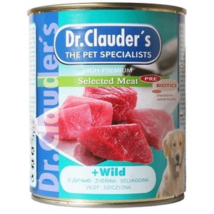 Консервированный корм для взрослых собак Dr. Cluaders с дичью 800 г 6 шт
