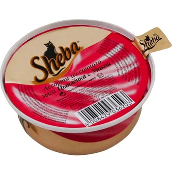 Консервированный корм для взрослых кошек Sheba Classic с цыпленком и уткой 80 г 12 шт