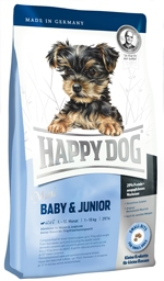 Сухой корм для щенков и юниоров мелких пород Happy Dog Mini Baby and Junior 29/16  300 гр, 1 кг, 4 кг