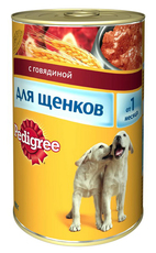 Консервы для щенков Pedigree с говядиной 400 г 24 шт