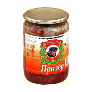 Консервы для взрослых собак Призёр с говядиной 630 г 16 шт
