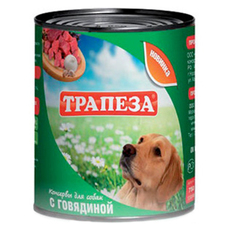 Консервы для взрослых собак Трапеза с говядиной 750 г