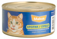 Консервированный корм для взрослых кошек Maks's с кроликом и сердцем 325 г 30 шт