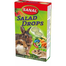 Дропсы для грызунов Sanal  Salad Drops Овощные  дропсы  + Вит. А, С, D,Е 14шт/уп, 45 г