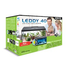 Аквариум Aquael LEDDY CET PLUS D/N 40 ЧЕРНЫЙ / 25л прямой, 40х25х25см.