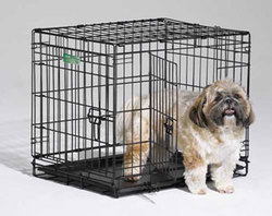 Клетка для собак Midwest Icrate черная, 2-х дверная, вес 6,8 кг, 61х46х48см
