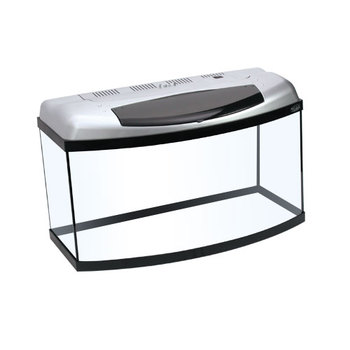 Аквариум для рыб Aquael Pearl 60 Eco, фон объемный, помпа фильтр, aq50w, фигурный, темно-серебряный, 45 л