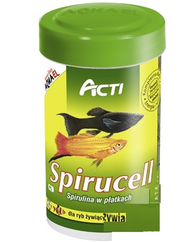 Корм для рыб с высоким содержанием спирулины Acti Spirusell в виде хлопьев, 1 л