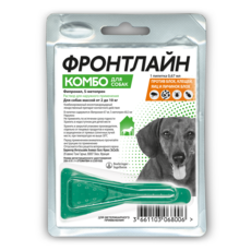 Капли от блох и клещей для собак весом от 2 до 10 кг Merial S.A.S. Фронтлайн Комбо