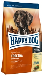Сухой корм для взрослых собак с чувствительным пищеварением Happy Dog Supreme Sensible Toscana, с уткой и лососем 4 кг, 12,5 кг