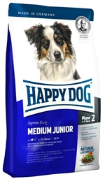 Сухой корм для юниоров средних пород в возрасте с 6 до 15 мес Happy Dog Supreme Junior Medium 25 4 кг, 10 кг