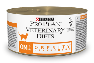 Влажный лечебный корм для кошек при ожирении Purina Nestle Vet Diet OM консервы 195 гр.