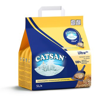 Наполнитель для кошек комкующийся Catsan Ultra 5 л