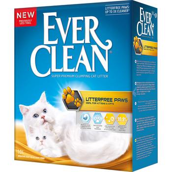 Наполнитель для кошачьего туалета Ever Clean LitterFree Paws комкующийся, для идеально чистых лап 6 кг, 10 кг