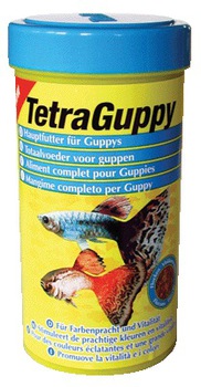 Питательная диета для гуппи и других живородящих рыб Tetraguppy 100 мл