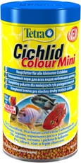 Корм для усиления и поддержания окраски цихлид Tetra Cichlid Colour Mini, в виде двухцветных  миги гранул, 500 мл