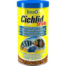 Основной корм для всех видов цихловых и других крупных декоративных рыб Tetracichlid Sticks в виде палочек, 1000 мл
