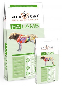 Сухой гипоаллергенный лечебный корм для собак Anivital Ha Lamb 12,5 кг