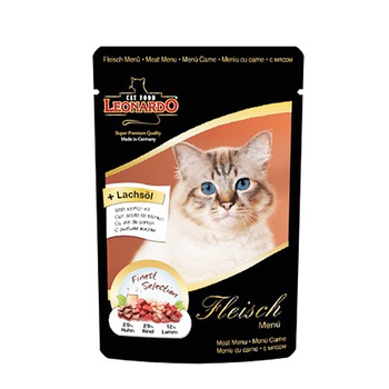 Консервированный корм для взрослых кошек Leonardo Fleisch с мясом мясной микс 85 г