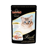 Консервированный корм для взрослых кошек Leonardo Fisch с рыбой и креветками для кошек 85 г