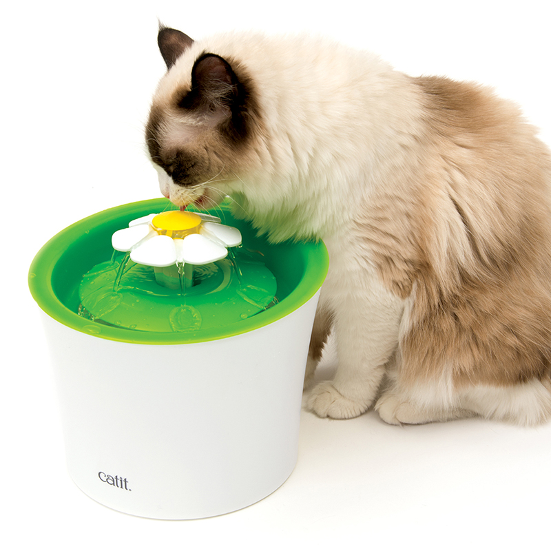 Питьевой фонтан для кошек и собак мелких пород Hagen Catit Senses 2.0  поилка-фонтан Цветок 3л купить в Москве, цена, отзывы | интернет-магазин  Доберман