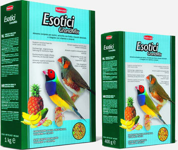 Комплексный и основной корм для экзотических птиц Padovan Grandmix Esotici 400 г