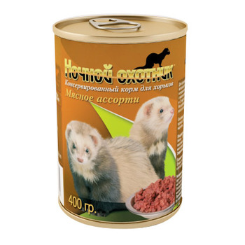 Мясное ассорти для хорьков Ночной Охотник, 400 г
