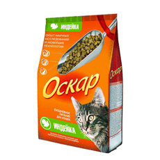 Сухой корм для взрослых кошек, профилактика МКБ Оскар с индейкой 10 кг