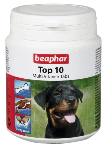 Кормовая добавка для взрослых собак Beaphar Top 10 с L-карнитином 180 шт