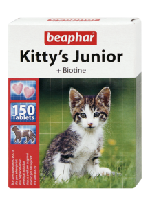 Витамины для котят Beaphar Kittys Junior сердечки, 150 таб
