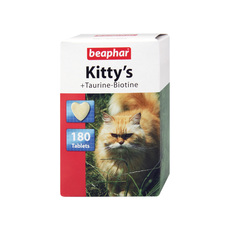Витамины для кошек Beaphar Kittys Taurin Biotin таурин и биотин, сердечки, 75 шт