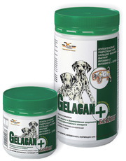 Витамины для щенков и молодых собак Гелакан Бейби для профилактики нарушений опорно-двигательного аппарата 150 г