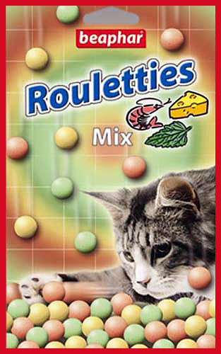Витамины для кошек Beaphar Rouletties Mix рулеты для кошек, 80 шт купить в  Москве, цена, отзывы | интернет-магазин Доберман